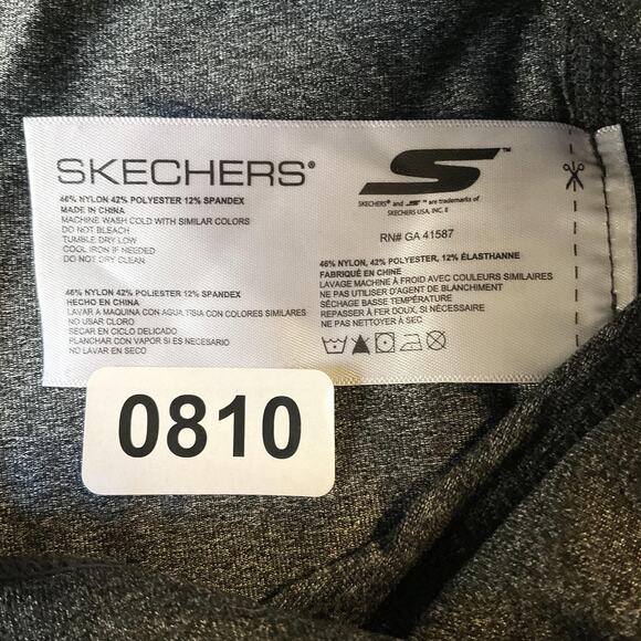 Skechers Women Activewear Pants Size S Gray Nylon Polyester Legging Yoga 27" - Picture 2 of 9